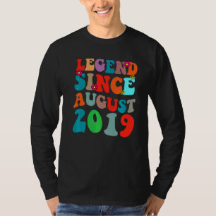 Camiseta Legenda Desde Agosto De 2019 Vintage Aniversário R