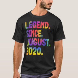 Camiseta Legenda desde agosto de 2020 3 anos Tie Dye 3rd B