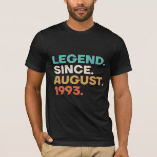 Camiseta Legenda desde agosto feita em 1993 - Presente Aniv