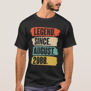 Camiseta Legenda Desde Aniversário De Agosto De 2008 - Pres