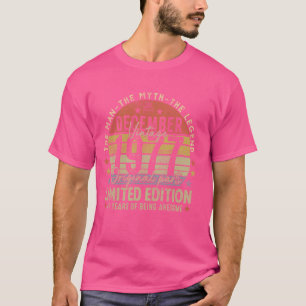 Camiseta Legenda desde dezembro de 1977 Retro 47º aniversár