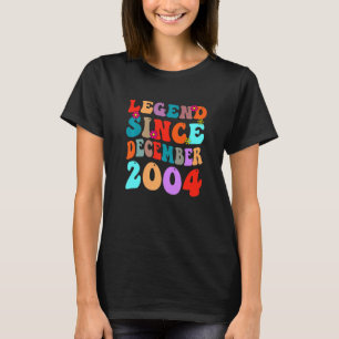 Camiseta Legenda Desde Dezembro De 2004 Vintage Aniversário
