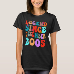 Camiseta Legenda Desde Dezembro De 2005 Vintage Birthday Re