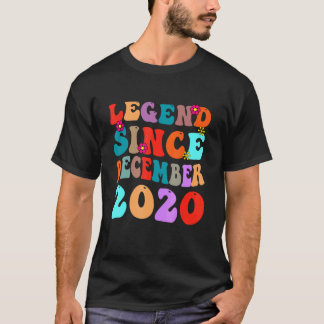 Camiseta Legenda Desde Dezembro De 2020 Vintage Aniversário