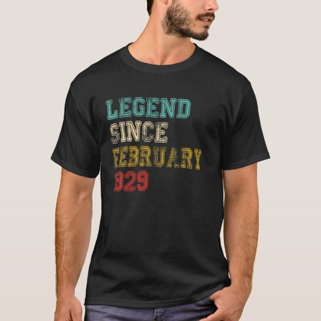 Camiseta Legenda Desde Fevereiro De 1929 93O Aniversário Of (Frente)