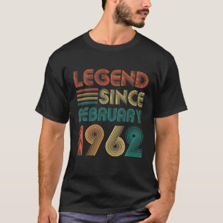 Camiseta Legenda Desde Fevereiro De 1962 60º Aniversário Of