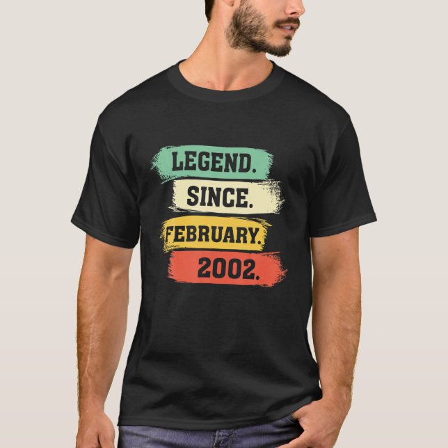 Camiseta Legenda desde fevereiro de 2002 - Aniversário de 2 (Frente)