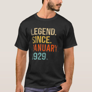 Camiseta Legenda Desde Janeiro De 1929 93º Aniversário 93