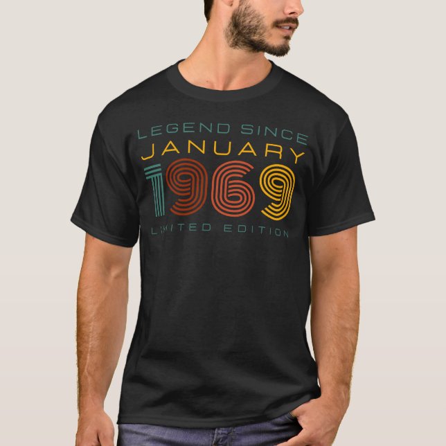 Camiseta Legenda Desde Janeiro De 1969, Edição Limitada (Frente)