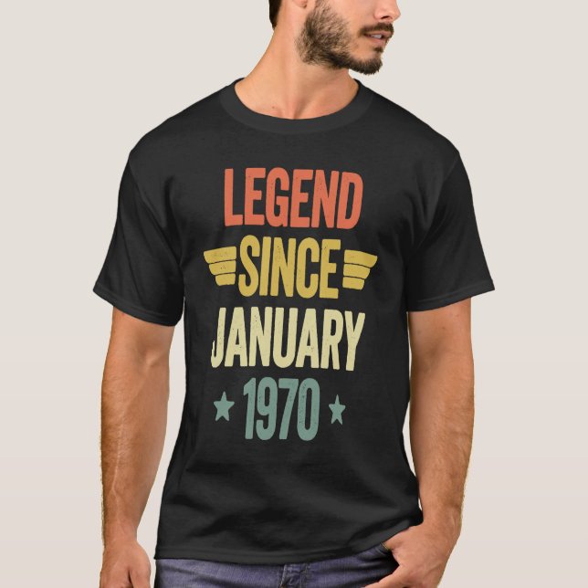 Camiseta Legenda Desde Janeiro De 1970 (Frente)