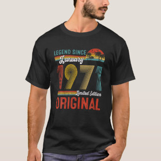 Camiseta Legenda Desde Janeiro De 1971 51Ruas Homens Retróp