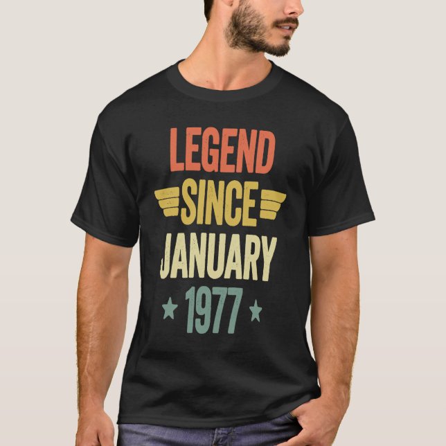 Camiseta Legenda Desde Janeiro De 1977 (Frente)