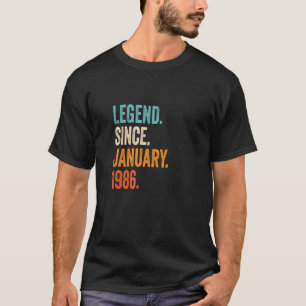 Camiseta Legenda desde Janeiro de 1986 37º Aniversário