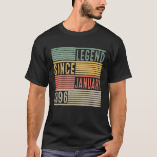 Camiseta Legenda Desde Janeiro De 1996 26º Aniversário 26