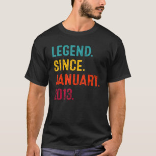 Camiseta Legenda desde janeiro de 2013 10º aniversário 10 a