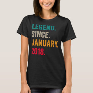 Camiseta Legenda Desde Janeiro De 2018 5 Aniversário 5 Anos