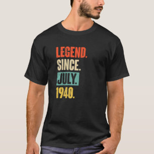 Camiseta Legenda desde julho de 1940 82 anos 82 anos
