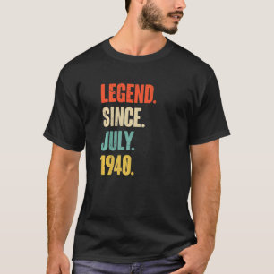 Camiseta Legenda desde julho de 1940, 82 anos, com 82 anos 