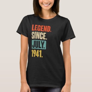 Camiseta Legenda desde julho de 1941 Aniversário de 81 anos