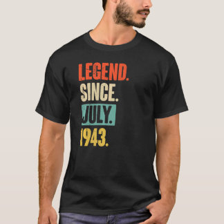 Camiseta Legenda desde julho de 1943 79 anos 79 anos