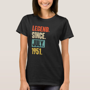Camiseta Legenda desde julho de 1951 71 anos de idade 71rua