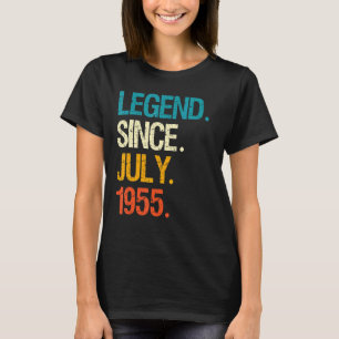 Camiseta Legenda desde julho de 1955 67 anos Nascimento 67