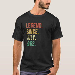 Camiseta Legenda desde julho de 1962 60º aniversário 60 ano
