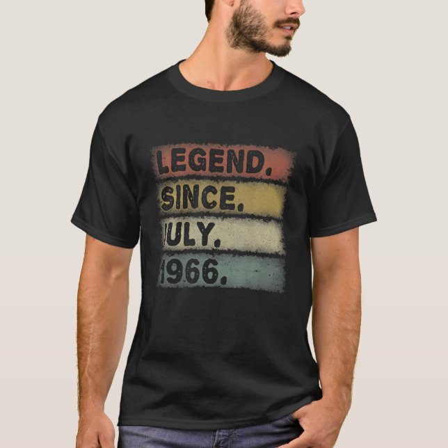 Camiseta Legenda Desde Julho De 1966 55º Aniversário Retro  (Frente)