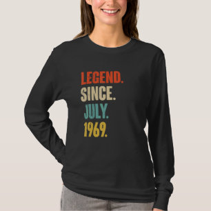 Camiseta Legenda desde julho de 1969 53 anos, com 53 anos d