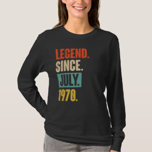 Camiseta Legenda desde julho de 1970 52 anos 52 anos