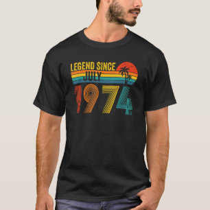 Camiseta Legenda desde julho de 1974 48º aniversário 48 ano