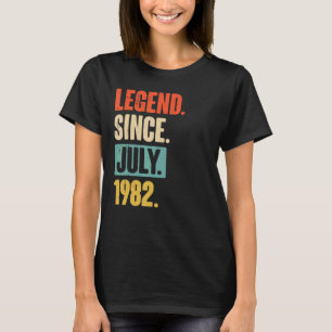 Camiseta Legenda desde julho de 1982 aniversário de 40 anos