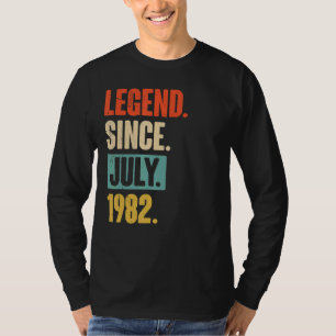 Camiseta Legenda desde julho de 1982 aniversário de 40 anos