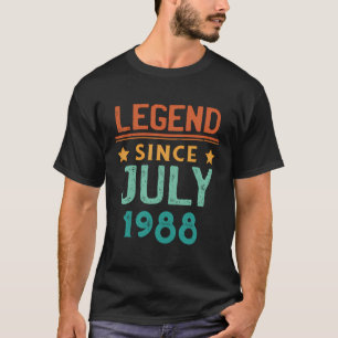 Camiseta Legenda Desde Julho De 1988 Retro 35º Aniversário 