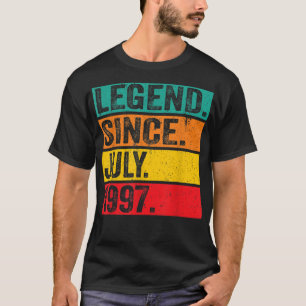 Camiseta Legenda Desde julho De 1997 25 Aniversário De 25 A