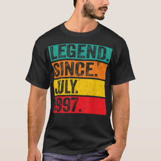 Camiseta Legenda Desde julho De 1997 25 Aniversário De 25 A