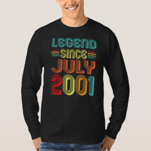 Camiseta Legenda Desde Julho De 2001 aniversário de 21 anos