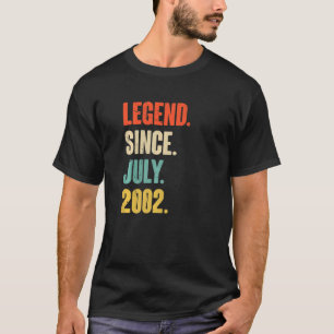 Camiseta Legenda desde julho de 2002, 20 anos de idade, 20 