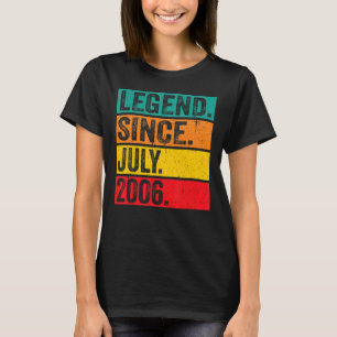 Camiseta Legenda desde julho de 2006 16º aniversário 16 ano