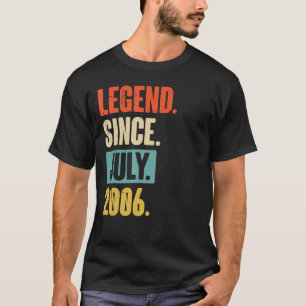 Camiseta Legenda desde julho de 2006 16 anos 16 anos 16 ano