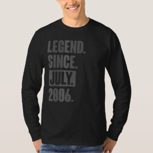 Camiseta Legenda desde julho de 2006 16 anos 16 anos 16 ano