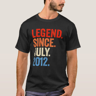Camiseta Legenda desde julho de 2012 10º aniversário 10 ano