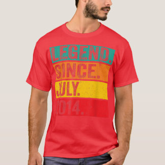 Camiseta Legenda Desde julho de 2014 8º Aniversário 8 Anos