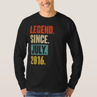 Camiseta Legenda desde julho de 2016 Aniversário de 6 de 6 