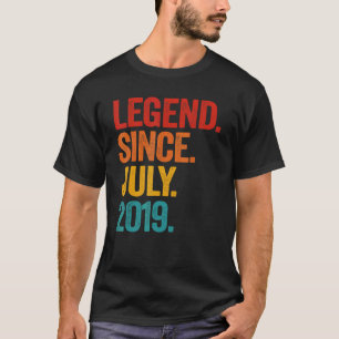 Camiseta Legenda desde julho de 2019 aniversário de 3 anos 