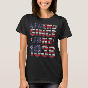 Camiseta Legenda desde junho de 1938 84º aniversário 84 ano