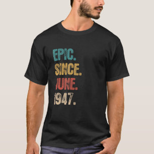 Camiseta Legenda desde junho de 1947 75 anos 75 anos