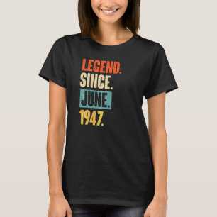 Camiseta Legenda desde junho de 1947 75 anos 75 anos