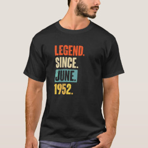 Camiseta Legenda Desde Junho De 1952, 70 Anos De 70 Anivers