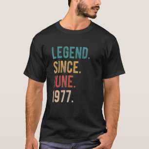 Camiseta Legenda desde junho de 1977 45 anos Nascimento no